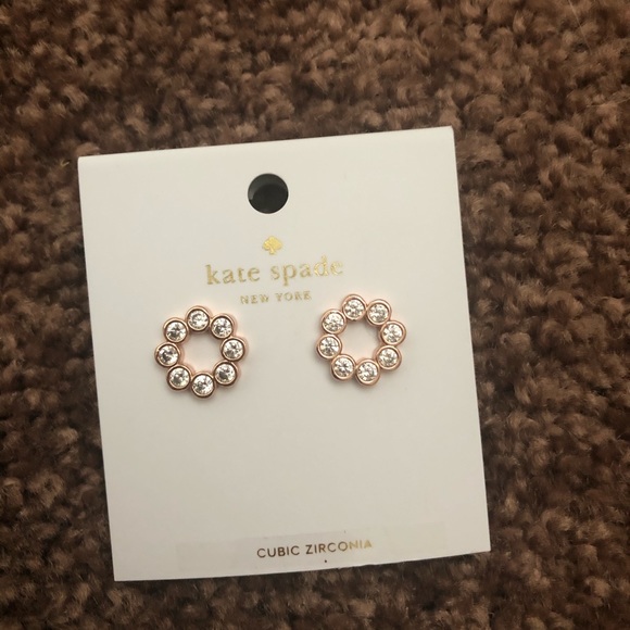 kate spade Jewelry - Kate spade full circle rose gold earrings
